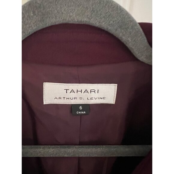 Tahari‎ Arthur S. Levine Womens Burgundy Blazer Size 6 - Picture 2 of 5